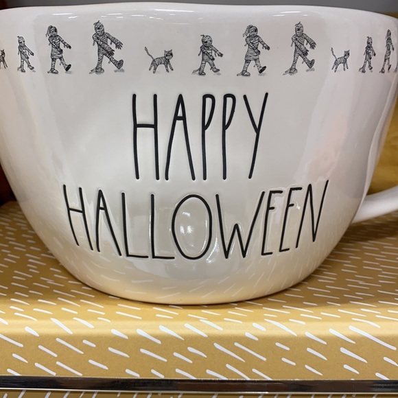 Rae Dunn Happy Halloween Batter Bowl White Ceramic - Brand New - Picture 3 of 9